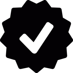 Approval Symbol In Badge Stencil Svg Vector, Free Vectors File